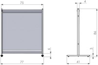 Bureauscherm Nobo doorzichtig PVC 77x86cm-3