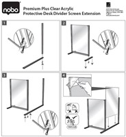 Bureauscherm Nobo modulair transparant acryl 100x120cm-3