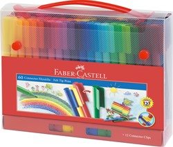 Kleurstiften Faber-Castell Connector assorti koffer à 60 stuks