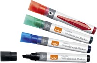 Whiteboardmarker Nobo Liquid ink schuin assorti 4mm 4st