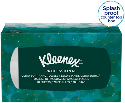 Handdoek Kleenex Ultra Pop-up Box 1-laags 226x254mm 18x70 vel wit 11268-2