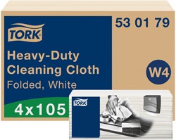 Reinigingsdoek Tork Heavy-Duty W4 multifunctioneel nonwoven 150 vel wit 530179