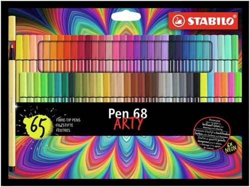 Viltstift STABILO Pen 68 Arty medium assorti set à 65 stuks