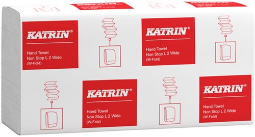 Handdoek Katrin w-vouw 2-laags 240x320mm 25x120vel wit 61549