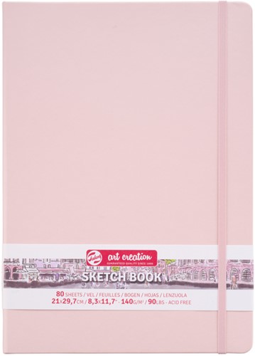 Schetsboek Talens Art Creation 80 witte vellen 140gr 210x300mm roze