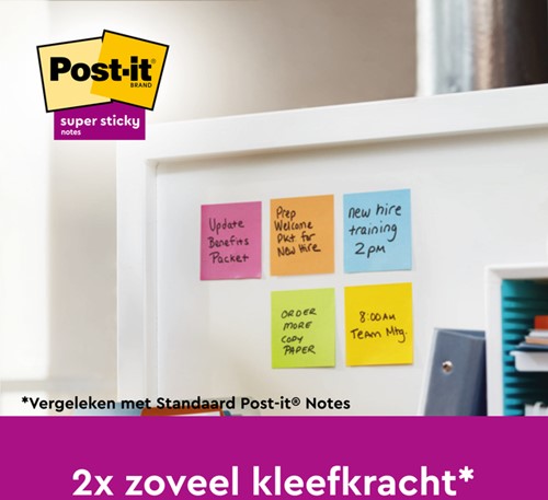 Memoblok Post-it 654 Super Sticky 76x76mm Soulful 6 stuks-2