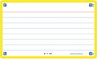 Flashcard Oxford 2.0 75x125mm 80 vel 250gr lijn geel