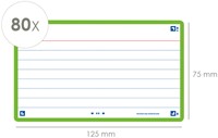 Flashcard Oxford 2.0 75x125mm 80 vel 250gr lijn groen-3