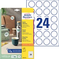 Etiket Avery Zweckform L3415-10 rond 40mm wit 240stuks-3