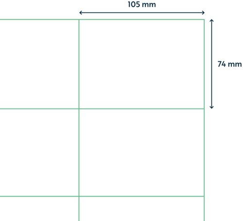 Etiket Qbasic A4 1.000 vel 105x74 mm 8000 labels