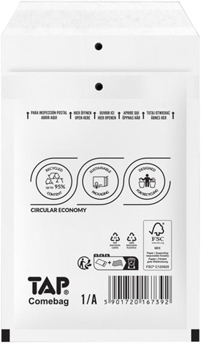 Envelop TAP Comebag luchtkussen nr11 120x175mm 200 stuks