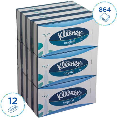 Facial tissues Kleenex 3-laags 72vel wit 8824-2