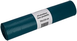 Afvalzak Cleaninq 70x110cm LDPE recycled T70 120L blauw rol à 20 stuks