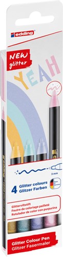 Fineliner edding 1200 fijn glitter pastel assorti set à 4 stuks-2