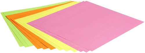 Origami Clairefontaine Neon 20x20cm set à 100 vel 70gram assorti-2