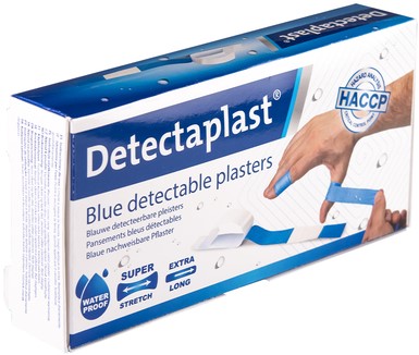 Waterafstotende blauwe pleister Detectaplast 180x20mm 100 stuks-1