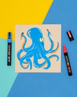 Verfstift Posca PC17K extra breed rechthoek geel-1