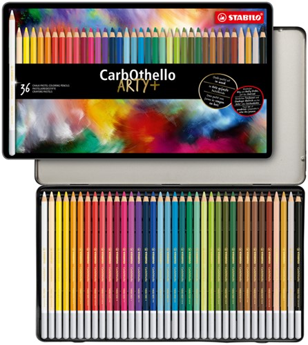 Kleurpotloden STABILO CarbOthello kalkpastel assorti blik à 36 stuks-3