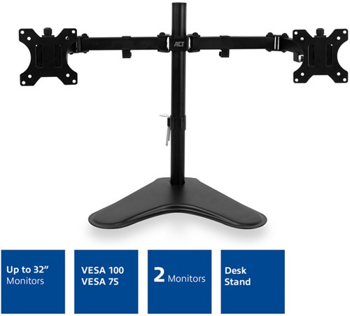 Monitorarm ACT op voet 2 schermen-2