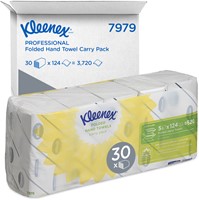 Handdoek Kleenex Ultra i-vouw 2-laags 21,5x31,5cm 5x124stuks 7979