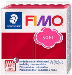 Boetseerklei Fimo soft 57 gram kersrood