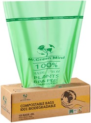 Afvalzak bio Mr.Green Mind 45x50cm 20 liter dispenser 125 stuks