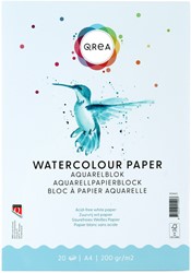 Aquarelblok Qrea A4 20vel 200gr gelijmd