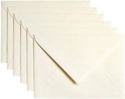 Envelop Papicolor C6 114x162mm metallic ivoor pak à 6 stuks