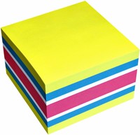 Memoblok info notes kubus 450 vel 75x75mm neon assorti 450 vel