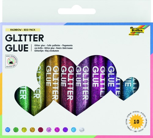 Glitterlijm Folia 9.5ml 10 kleuren