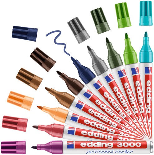 Viltstift edding 3000 rond 1.5-3mm blauw-1