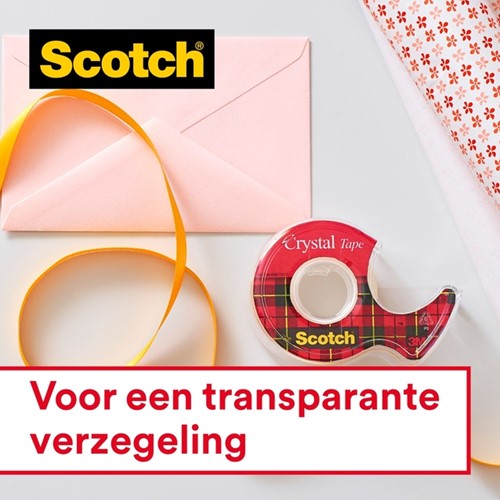 Plakband Scotch Crystal 600 19mmx33m transparant-1