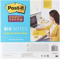 Memoblok Post-it Super Sticky Big Notes BN11-EU geel 279x279mm 30 vel