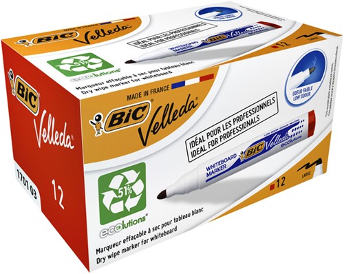 Whiteboardmarker Bic Velleda 1701 rond large rood-3