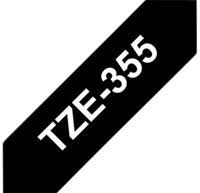 Labeltape Brother P-touch TZe-355 standaard 24mm wit op zwart-1