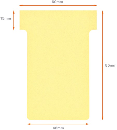 Planbord T-kaart Nobo nr 2 48mm geel 100 stuks-3