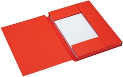 Dossiermap Secolor A4 3 kleppen 100% gerecycled karton 250 gr rood