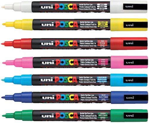 Verfstift Posca PC3M fijn donkergroen-3