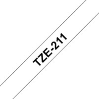 Labeltape Brother P-touch TZe-211 standaard 6mm zwart op wit-1