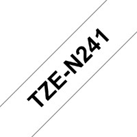 Labeltape Brother P-touch TZe-N241 ongelamineerd 18mm zwart op wit-1