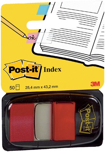 Indextabs Post-it 680 25.4x43.2mm rood 50 tabs-3